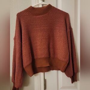 Debut Rust Cowl Neck Sweater